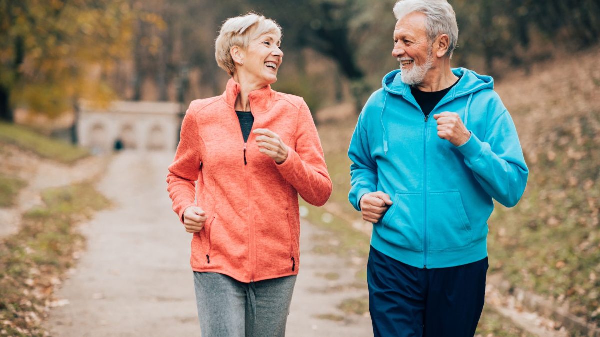 starting exercise in bedford, mature couple running